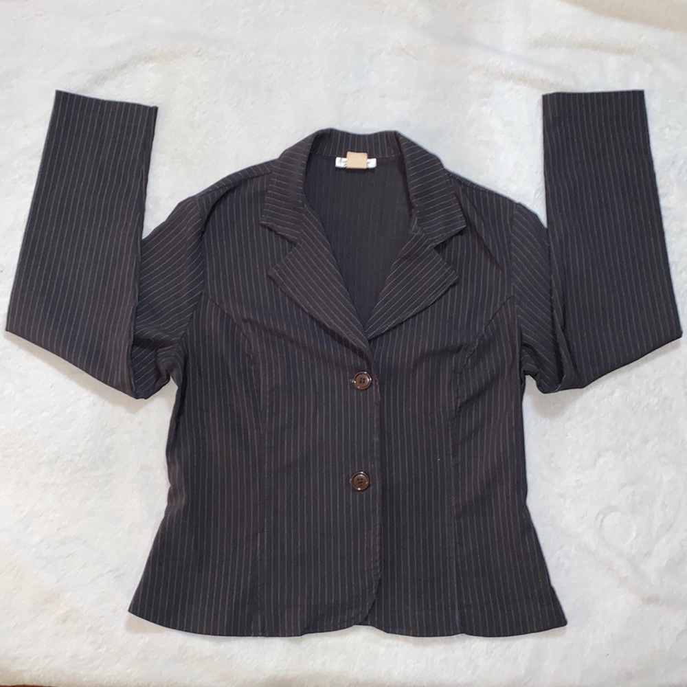Sunshine Apparel pinstriped blazer (L juniors)
